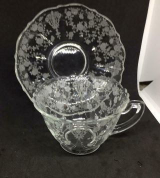 Cambridge Rose Point Cup And Saucer With Buy It Now
