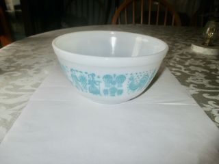 Vintage Pyrex Amish Butterprint Turquoise Mixing Bowl 402 1 1/2 Qt