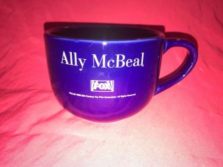 1998 Fox Ally Mcbeal Promotional Over Sized Coffee Mug Calista Flockhart