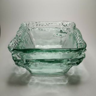 Authentic 100 Recycled Glass Art Vase Bowl In Spain Unique Textured Set Of 2