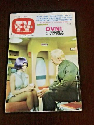 Gerry Anderson Ufo Gabrielle Drake Ed Bishop Cover 1971 Tv Guide Mexico Edition