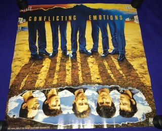 Vintage 1984 Split Enz (crowded House) Conflicting Emotions Promo Poster 24x24