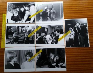 Rolling Stones Seven Old B&w Photos 10 " X 8 " Very Good,  1960 
