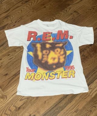 Vintage Rem The Monster 1995 Tour T - Shirt Metallica Smashing Pumpkins Nirvana