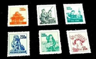 Prc China 1953  Local Motives  Sc 177 - 182 Set Mnh 6 Stamps