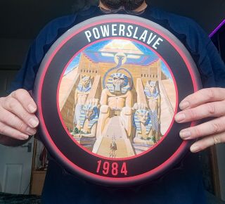 Iron Maiden Trooper Beer Bottle Top Album Set 13 " Huge Powerslave 1984 Wall Bar