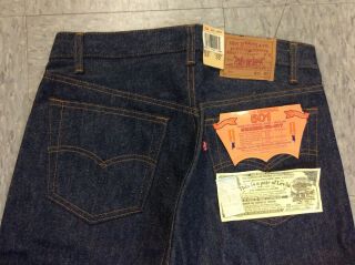 Vintage 1980s Levi’s 501 Shrink To Fit Jeans Nos 33 X 32 Old Stock W/ Tags