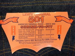 Vintage 1980s LEVI’S 501 Shrink To Fit JEANS NOS 33 x 32 Old Stock w/ TAGS 4