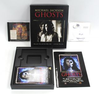 Micheal Jacksons Ghosts Deluxe Colour Box Set Limited Edition Cd Vhs - B84