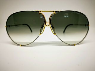 Porsche Design Carrera 5621 77 Aviator Sunglasses - Large Gold/silver