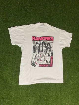 Rare Vintage Ramones Rocket To Russia T Shirt Xl.  Single Stitch.  Rare