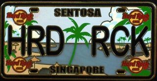 Hard Rock Cafe Sentosa,  Singapore License Plate Pin