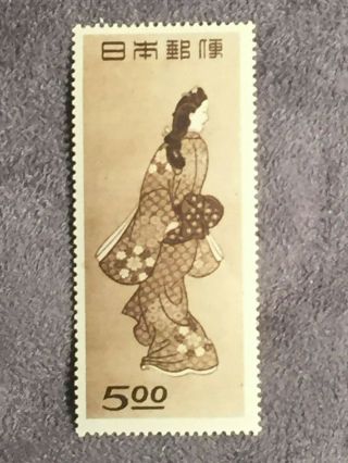 Scott 422 1948 Japan " Beauty Looking Back " Stamp Mh