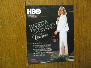 De - 1986 Hbo Tv Mag (barbra Streisand/christmas At Radio City Music Hall/rockettes