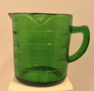 Vintage Depression Glass Measuring Cup 3 Spout Vibrant Green 1 Cup