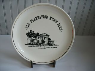 Vintage George Jones & Tammy Wynette Old Plantation Music Park 9 3/4 " Plate