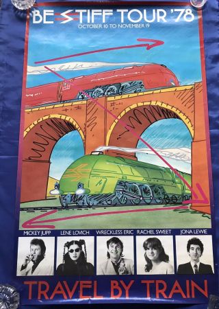 Be Stiff Tour 1978 Vintage Poster (uk) Wreckless Eric/lene Lovich Etc