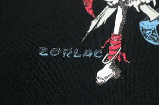 Vintage Zorlac Skateboard Sweatshirt 90s Pushead Pirate Metallica size XL 2
