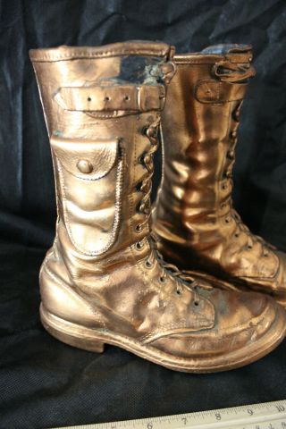 Bronze Victorian Childs Buster Brown Shoes Boots Pocket Knife Pocket Boy Scouts