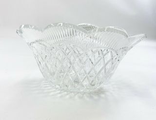 Waterford Crystal Marquis Basketweave 12 " Bowl Oval Scalloped