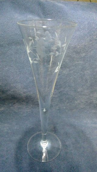 2 Princess House 436 Heritage Crystal Toasting Champagne Flutes Glasses 10 "