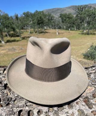 Vintage Borsalino Gorasgu Gray Fedora Hat Size 7 1/2