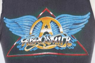 Vintage 1982 Aerosmith Rock And A Hard Place Tour T - Shirt Usa Mens Size Medium