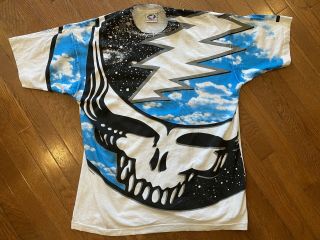 Vintage 1990’s Grateful Dead Liquid Blue T - Shirt 1994 Dean Marshall Print Xl