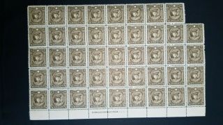1/2¢ Sun Yat - Sen Sc 402 A39 / Sheet Of 44 Stamps W/selvage & Printers Name