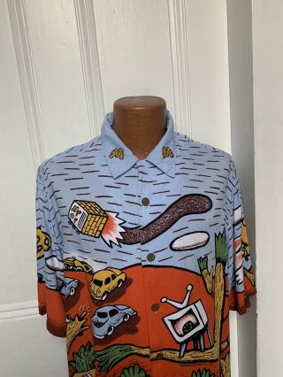 Vintage Mambo Loud Classic Hawaiian Shirt Rare And Collectible Oversize Large Xl