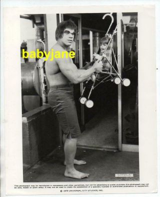 Lou Ferrigno 8x10 Photo As The Hulk Barechested & Barefoot 1979
