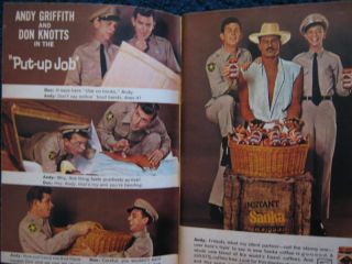 1962 Tv Guide (don Knotts/andy Griffith/barney Fife/mark Richmond/frontier Circus