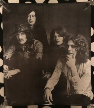 Vintage Led Zeppelin Poster B&w Group Shot,  Personality Posters,  New/mint 26x31