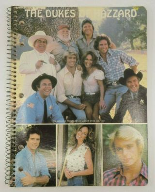 Vintage 1981 Dukes Of Hazzard Spiral School Notebook Cast Daisy Bo Duke Style 4