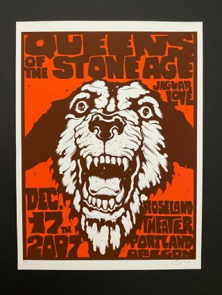 2007 Queens Of The Stone Age Silkscreen Poster Signed & Numbered By Alan Forbes