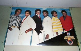Michael Jackson Family Group Vintage Tour 1985 Poster Last One