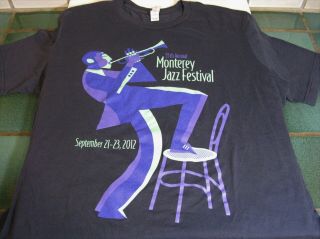 55th Annual Monterey Jazz Festival 2012 Collectible T - Shirt Mens (size Xl)