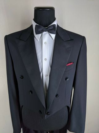 Take 6 By Kashani Vintage Wool Tuxedo With Tails Made In Italy 44 Long Near