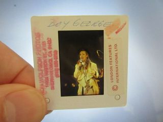 Press Photo Slide Negative - Boy George - Culture Club - 1980 