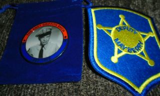 Andy Griffith Show Mayberry Deputy Barney Fife Challenge Coin,  Patch