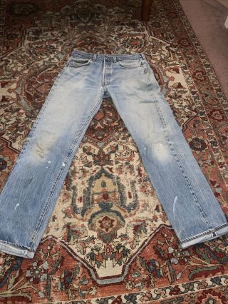 Vintage Levi’s Denim Pants Redline 501 Jeans 31 X 32 Selvedge 70s 80s