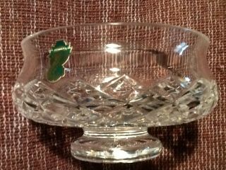 Waterford Crystal Comeragh 5 - 1/4 " X 3 - 1/4 " Footed Bowl Origional Label & Signed