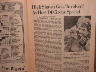 Feb 27 - 1972 Lancaster Pa Tv Week Magaz (dick Shawn/betty Grable/ringling Brothers