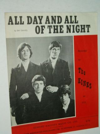 The Kinks Sheet Music All Day And All Of The Night
