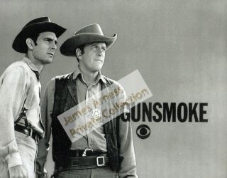 James Arness Gunsmoke Marshal Dillon With Dennis Weaver Cbs Promo 8 X 10