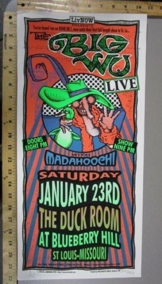1999 Rock & Roll Concert Poster The Big Wu Mark Arminski S/n Le 420 St.  Louis