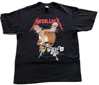 Vintage Metallica Damage Inc Tour Shirt Pushead Double Sided Xl