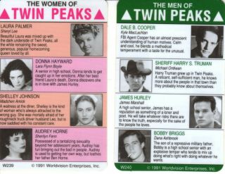 Twin Peaks The Men And Women Promotional Cards