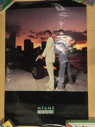 Miami Vice Vintage 1984 21x32 Western Graphics Poster 55 Don Johnson