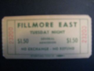 Full Fillmore East (tuesday Night) Ticket
